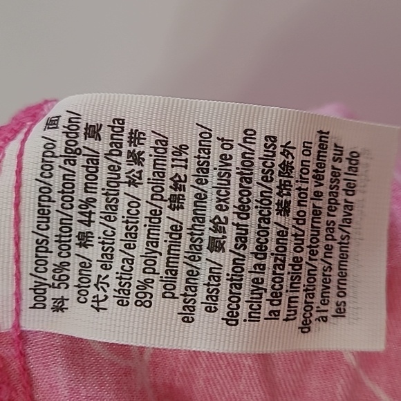 PINK Victoria's Secret Pink & White Logo Print Boxer Shorts size XL - Picture 4 of 9